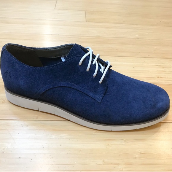Timberland Shoes - NWOT!  Timberland blue suede shoes, 8, 39.